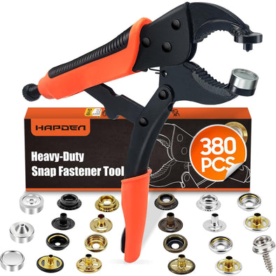 Heavy Duty Snap Fastener Tool, Snap Setter Tool with 100 Sets 4 Color Boat Cover Snaps, Snap Repair Kit, Repairing Boat Covers, Canvas, Fabric, Tarps