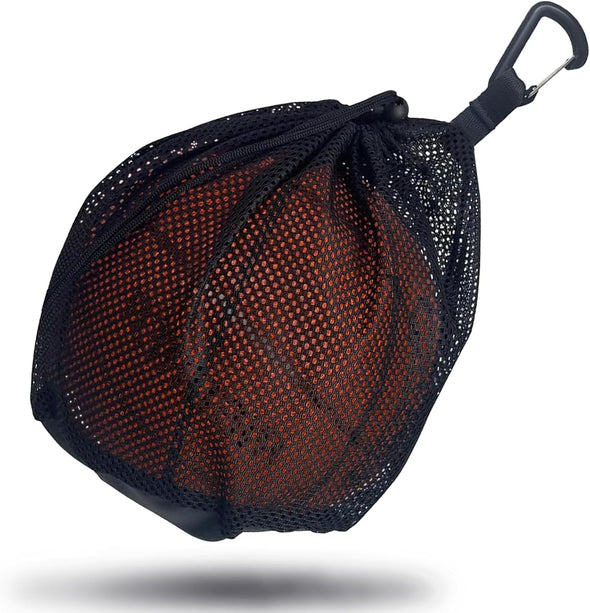 Single Mesh Ball Bag,Volleyball Bag with Zipper Pocket,Soccer Ball Bag,Basketball Bag with Quick Release Buckle Fits All Kinds of Backpacks, Can Be Used to Carry Basketball, Football and Volleyball