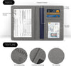 VIDIVICI Unisex 2Pk RFID Passport and Vaccine Card Holder Combo,Passport Holder-Black&Light Blue
