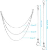 Anezus 3Pcs Belt Chain, Pocket Chain, Chains for Wallet, Pants, Jeans, Goth Accessories for Eboy, Egirl, Men and Women