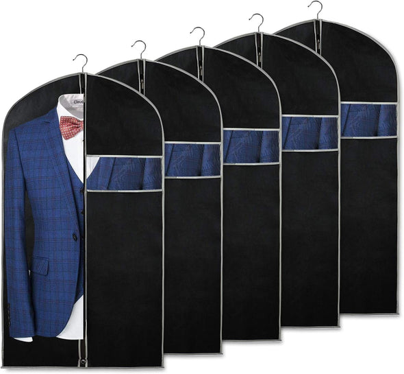 40" Suit Bag, Set Of 5 Garment Bags For Hanging Clothes, Suit Bags For Closet Storage, Garment Bags For Storage Suits,T-Shirts, Jackets And Coats( 40" Suit Bag, Set Of 5 Garment Bags For Hanging Clothes, Suit Bags For Closet Storage, Garment Bags For Storage Suits,T-Shirts, Jackets And Coats(