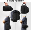 MIER Expandable Lunch Bag Insulated Lunch Box for Men to Work Travel Portable Lunchbox Bags with Shoulder Strap and Water Bottle Holder, Black