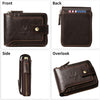 MING CLAN Zipper Wallet Men RFID Blocking Leather Flap ID Window Zip Coin Pocket Bifold Credit Card Wallets -Big Capacity for Travel