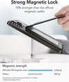 ESR for Magsafe Wallet, Phone Wallet with Adjustable Stand for Iphone 15/14/13/12, Not for Iphone 13/12 Mini, 3 Card Holder, Vegan Leather, Black Carbon Fiber