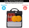 SUNNY BIRD Insulated Lunch Bag Rolltop Lunch Box for Women, Men, Adults and Teens (Black)