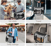Cat Dog Carrier for Small Medium Cats Puppies up to 18 Lbs（Grey）,Soft Sided Cat Bag Airline Approved,Collapsible Pet Travel Carrier, Portable Kennel with Soft,Washable,Waterproof Pad