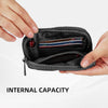 Didida the Iris Wallet Zip Card Case with ID Window Purses for Women Coin Purse with Zipper Mini Portable Keychain Wallet, Black