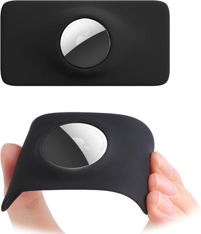 Egnaro Airtag Wallet Holder, Silicone Thin Card Case for Apple Airtag, Protective|Soft|Durable|Privacy|Minimalist