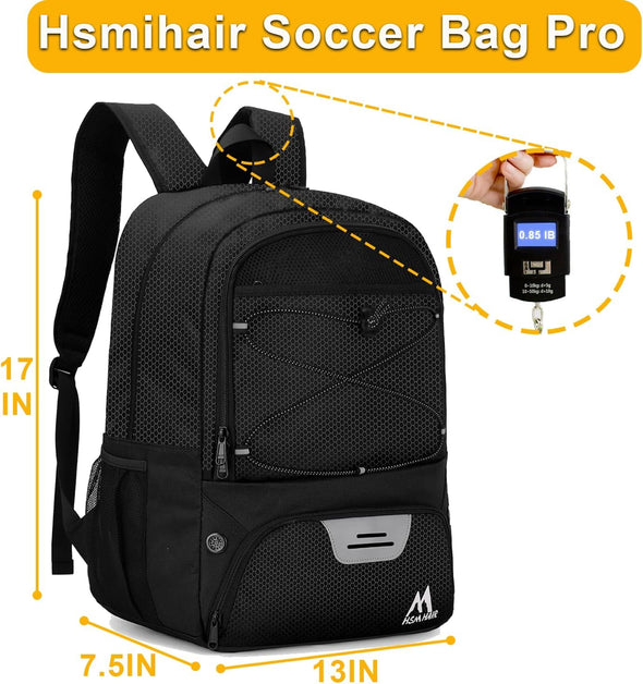 Soccer Bag-Soccer Backpack&Backpack For&Football Volleyball& Basketball,With Ball Compartment and Training Package
