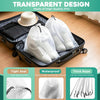 Transparent Shoe Bags for Travel 22 Pack Large Clear Shoe Organizers Pouch with Rope Portable Drawstring Storage Bag for Men & Women