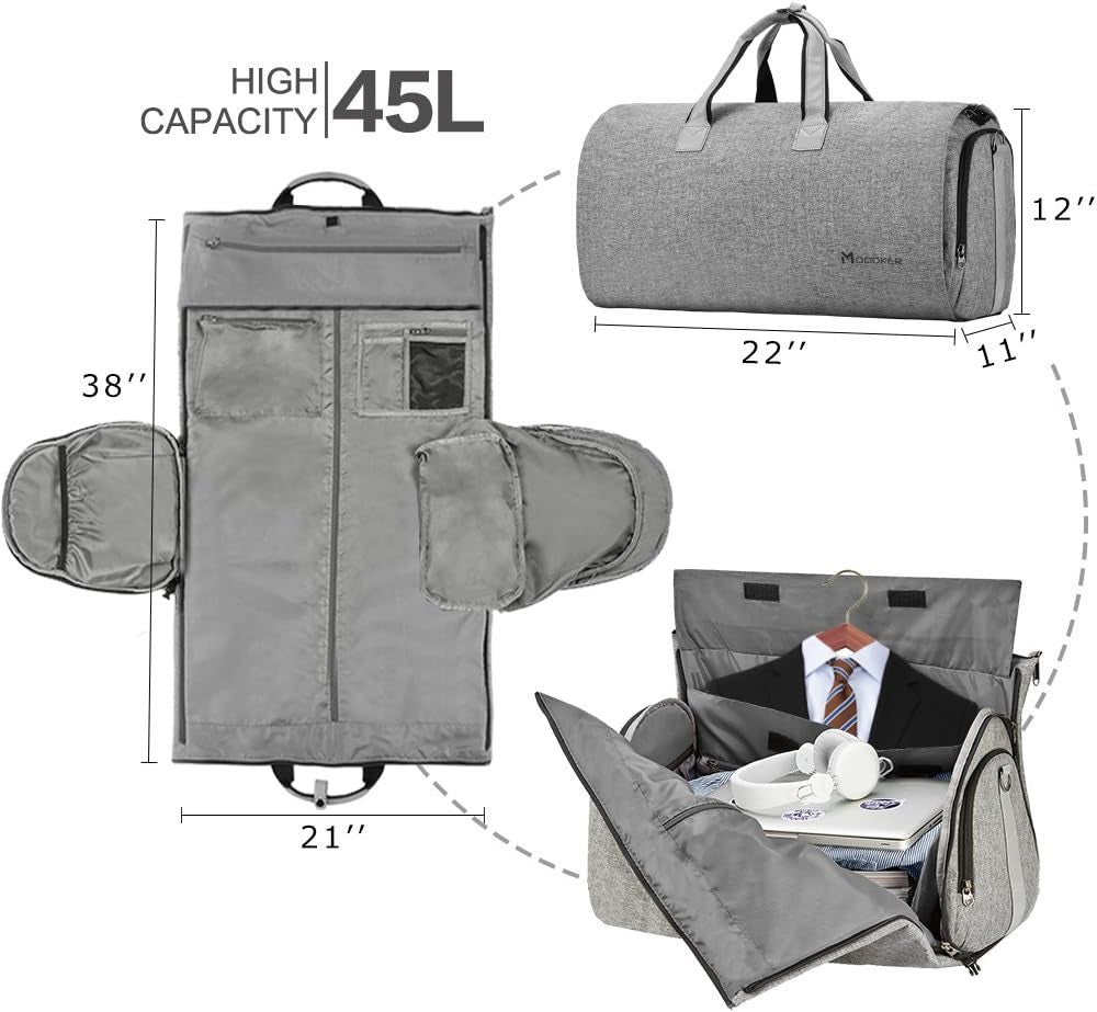 Modoker 2 in 1 Convertible Garment Bag | 45L – Kinzd