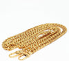 WEICHUAN 47"/120Cm DIY Iron Flat Chain Strap Purse Chain Accessories Purse Straps Shoulder Cross Body Replacement Straps, with Metal Buckles (Gold)