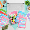 Funfery 100 Pcs Black Mylar Holographic Bags Packaging Bags,Clear Resealable Bag Foil Pouch Bag for Food Storage and Lipgloss,Jewelry,Eyelash Packaging for Small Business(2.4X3.9Inch)