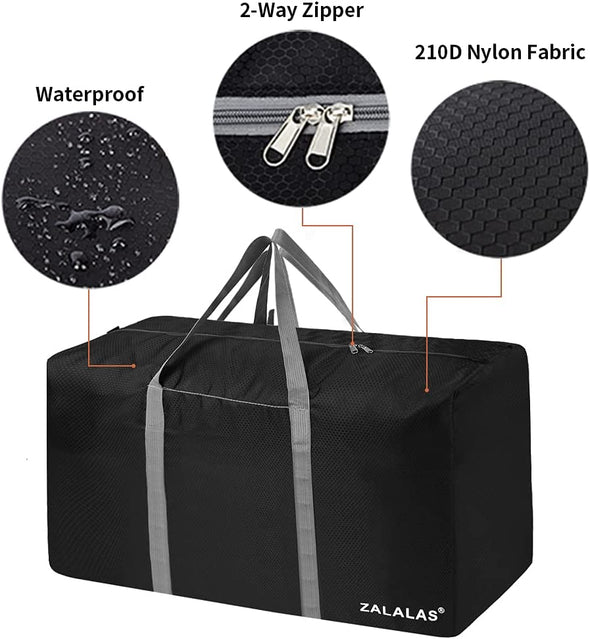 Travel Duffle Bag,96L Extra Large Duffel Bag Lightweight,Waterproof Duffel Bag for Men Women,Black