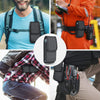 Ykooe Cell Phone Pouch Nylon Belt Holster Case Compatible with Iphone 16 15 14 13 12 11 & Pro Models, XR, Samsung Galaxy S20 S21 S22 S23 S24 S25, Black–L