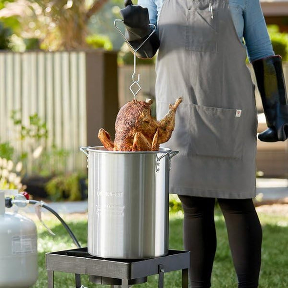 RAPICCA 932°F Heat Resistant BBQ Grill Gloves: Oil Resistant Waterproof for Smoking Grilling Cooking Barbecue Deep Frying Turkey Rotisserie Handling Hot Greacy Meat Stocking Stuffers - Long Sleeve