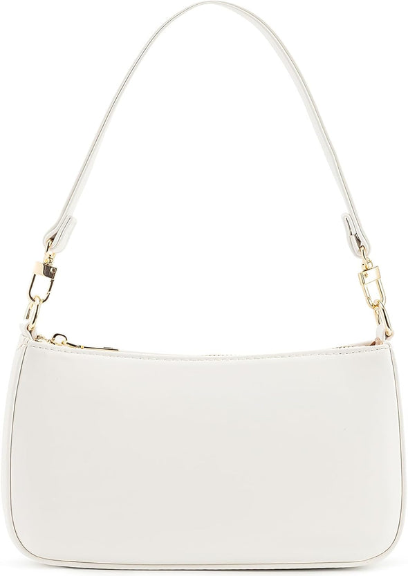 NIUEIMEE ZHOU Shoulder Bag for Women Retro Vegan Leather Classic Tote Handbags Purses with Zipper Closure