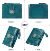 Small Wallet for Women Bifold RFID Blocking Card Holder Leather Wallets with Zipper Coin Pocket