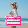 Becokan Beach Bags for Women Large Waterproof Beach Tote Bag Zipper Beach Bags Waterproof Sandproof Swim Pool Bag Large Tote