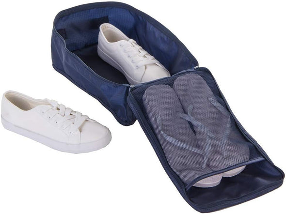 Travel Shoe Bags, Foldable Waterproof Shoe Puches Organizer-Double Layer (Multi-Colored4)