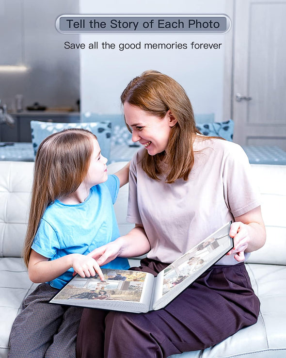 Popotop Photo Album 4X6-300 Photos Linen Cover Photo Books with 300 Horizontal Pockets,Slip-In Picture Albums for Family Wedding Anniversary Baby Vacation Pictures