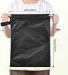 2 Pack Swimsuit & Towel Wet Dry Sack - 12 X 16 Inch Waterproof Clothes Bag with Handle & Zippered Oxford Cloth - Black