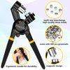Heavy Duty Grommet Tool Kit of 1/2" 5/16" and 3/8",Multi Size Handheld Eyelet Tool Plier Rivet Press with 900 Pcs Silver Grommets for Tarp Leather Fabric