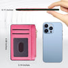 Credit Card Holder for Women Slim Minimalist Front Pocket RFID Blocking Wallet Small Compact Card Case with ID Window, Pink