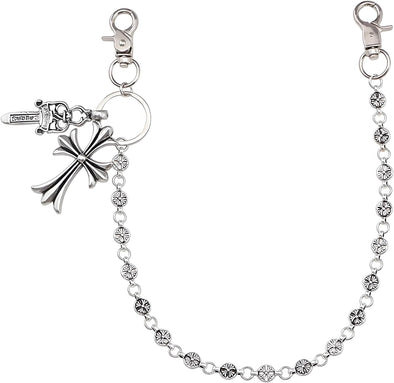 Pants Chain for Men & Women - Biker Cross Wallet Chain. Trousers Pocket & Belt Key Chains