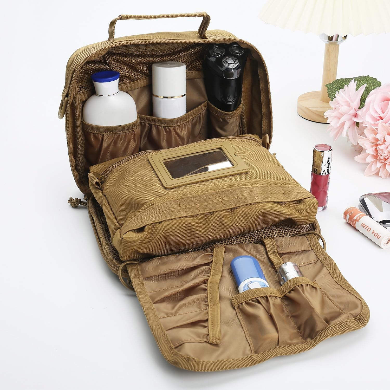 men's bath travel bag SMONT Tactical Toiletry Bag for Men – Kinzd