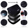 Money Belt for Travel, Slim RFID Blocking Women and Men Hidden Travel Pouch under Clothes, Passport Holder Protect Cash, Documents, Credit Card, Black, Bonus 2 RFID Sleeves