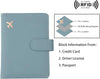 Melsbrinna Rfid Passport Holder for Travel Women/Men, Cute Passport Wallet Rfid Blocking Card Slots, Rfid Passport Cover/Casetravel Wallet, Passport Book Holder (1, Green2)