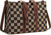 Laptop Tote Bag for Women Work 15.6 Inch Canvas Shoulder Bags Computer Messenger Purse Teacher Handbag Office Briefcase