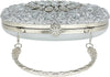 Rhinestone Clutch Purses for Women Evening Wedding Formal - round Pearl Clasp Handbag - Crystal Diamond Bag