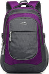 Proetrade Backpack Bookbag for College Sturdy Travel Business Hiking Fit Laptop up to 15.6 Inch Multi Compartment Gifts for Men Women Night Light Reflective (Purple A)