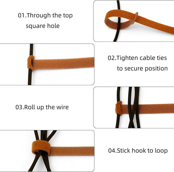 150PCS Cable Ties，4+6+8+10 Inch Reusable Cable Management, Multi-Purpose Adjustable Cord Organizer，Fastening Microfiber Cloth Hook and Loop Cable Organizer Wire Straps，Assorted Colors