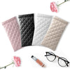 4 Pcs Squeeze Top Sunglass Case with Cleaning Cloth, Soft Leather Eyeglass Case Portable Sunglasses Pouch