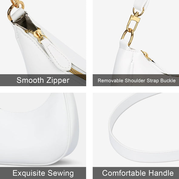 KKXIU Shoulder Bag for Women Small Purse Cute Clutch Hobo Handbag Trendy Crescent Bag