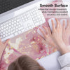 QIYI Large Mouse Pad, Cute Pink Desk Mat for Desktop, Women Girls PU Leather Waterproof Gaming, Rose Gold Marble Computer PC Laptop Protector Writing Pads for School Office Home 31.5" X 15.7"