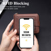 Genuine Leather Zipper Wallet for Men RFID Blocking Large Capacity Vintage Wallet with Coin Pocket ID Window, Coffee