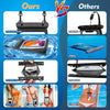 Large Floating Waterproof Phone Pouch [With Sealing Strip], Cell Phone Dry Bag for Iphone 16 15 14 13 12 Pro Max Galaxy Google All Devices, Float Waterproof Bag for Beach Vacation Black