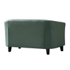 Husbedom 50 Inches Leather Loveseat Sofa with Button Tufted Décor for Bedroom, Living Room - Grey Green