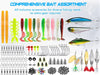 PLUSINNO Fishing Lures, 137Pcs Tackle Box with Tackle Included, Crankbaits, Spoon, Hooks, Weights & Other Accessories, Fishing Bait Lure Gear Kit Gift for Men Bass Freshwater