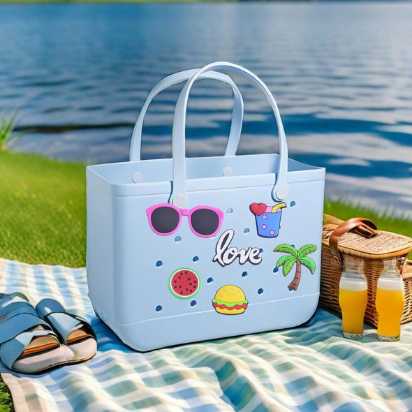 KJML 30PC DIY Decoration Set for Bogg Bag Rubber Tote Beach Bags