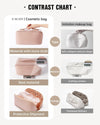 EACHY Travel Makeup Bag,Large Capacity Cosmetic Bags for Women,Waterproof Portable Pouch Open Flat Toiletry Bag Make up Organizer with Divider and Handle