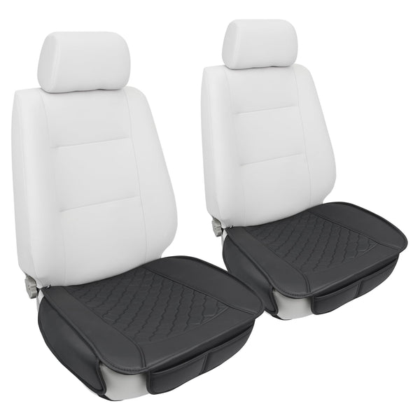 Elantrip Luxury Leather Car Seat Covers, Anti-Slip Waterproof & Full Protection Universal - Black, 2Pack
