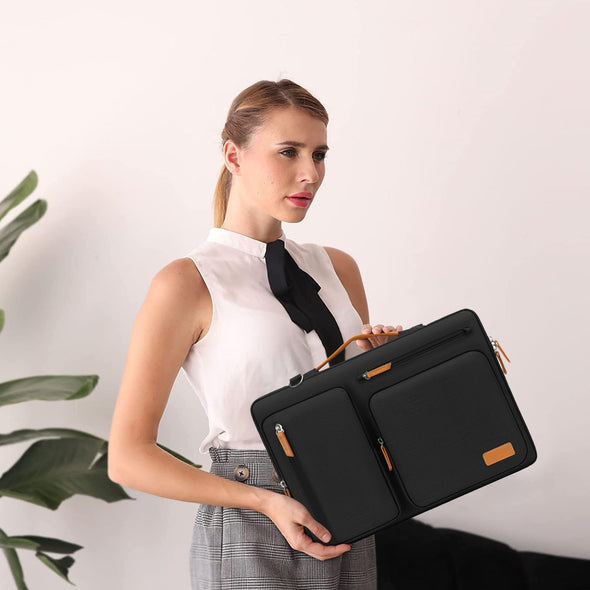 MOSISO Laptop Shoulder Bag, 15-15.6 inch Computer Bag, Side Open Messenger