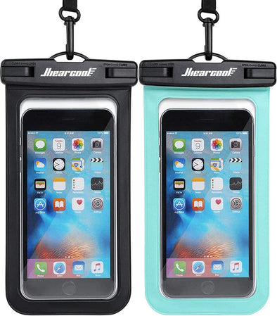 Hiearcool IPX8 Waterproof Phone Pouch, Beach Cruise Ship Essentials 2Pack 8.3"