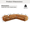 A Ainehome Leather Storage Sectional Sofa, Power Recliner Sofa Set for Living Room