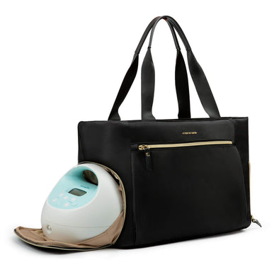mommore Diaper Tote Bag, Breast Pump Bag with 15 Inch Laptop Sleeve